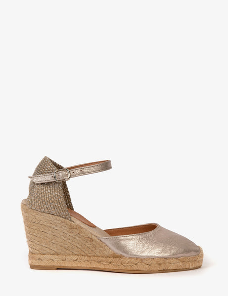 High Mary Jane Metallic Leather Espadrille – OMO Jewels Gifts
