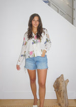 Evelyn Blouse Multi Rosette