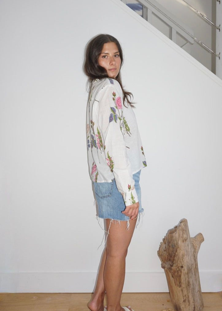 Evelyn Blouse Multi Rosette