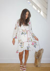 Rhode Mini Wrap Dress Multi Rosette