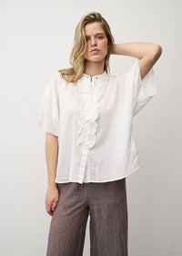 Daisy Embroidered White Blouse