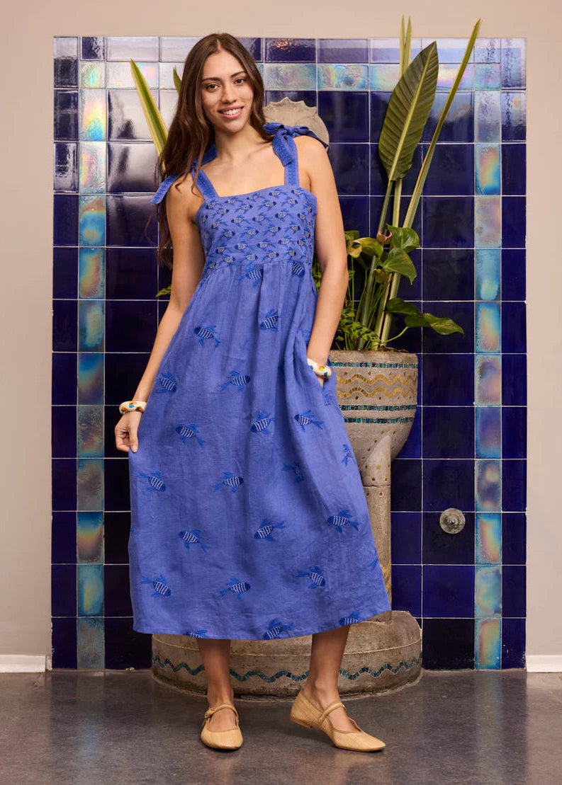 Agate Dress Fish on Blue