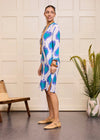 Sapphire Kaftan Short Ikat Petrol