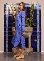 Cedar Kaftan Fish on Blue