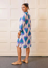 Sapphire Kaftan Short Ikat Petrol
