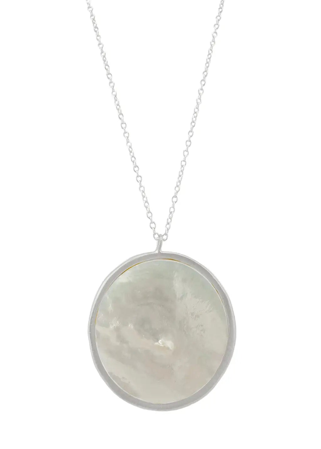Large Circle w/ Mother of Pearl Necklace