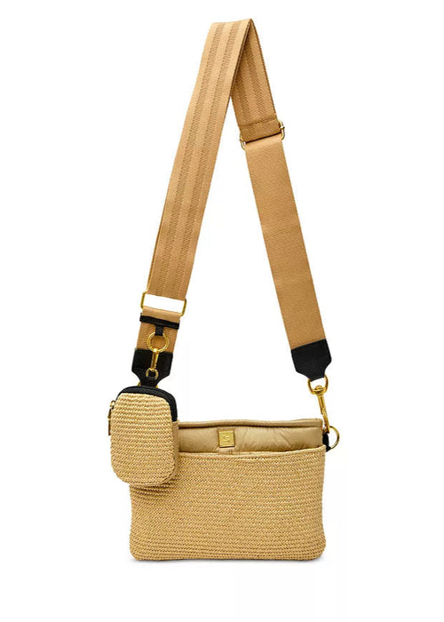 Downtown Crossbody: Dune Raffia