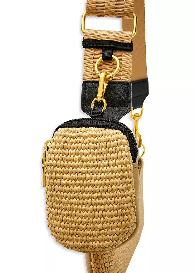 Downtown Crossbody: Dune Raffia