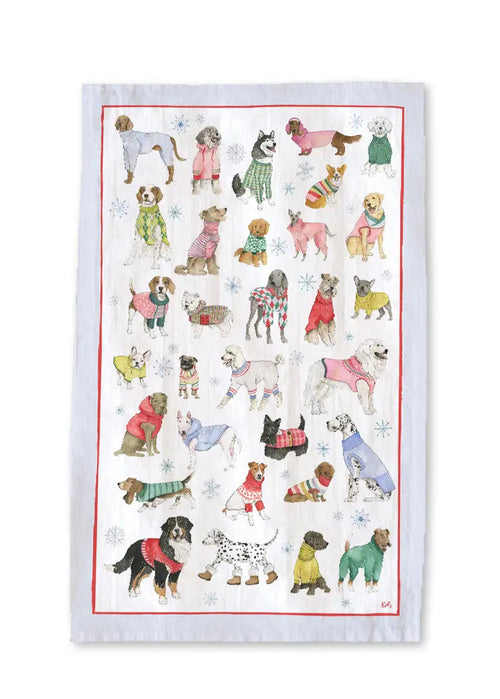 Sweater Dogs Tea Towel
