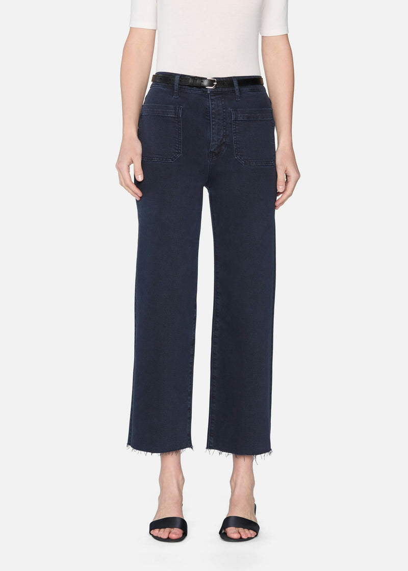 FRAME Anchor Pant Navy Raw Fray