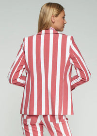 Vilagallo Red Striped Jacket Fish Embroidery