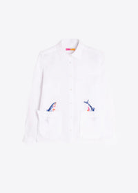 Vilagallo White Shirt Fish Detail