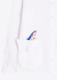 Vilagallo White Shirt Fish Detail