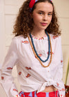 Columbia Blouse Fish on White