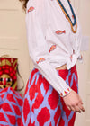 Columbia Blouse Fish on White