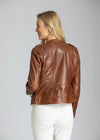 Classic Zip Leather Jacket w/ Braided Detail