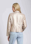 Double Breasted Crop Leather Jacket