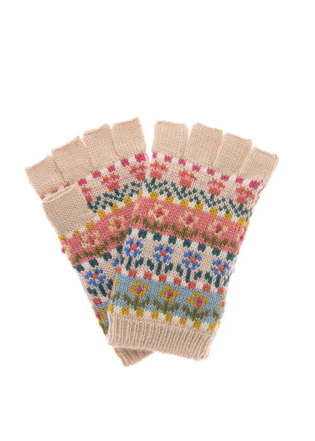 Tulip Fingerless Gloves Natural