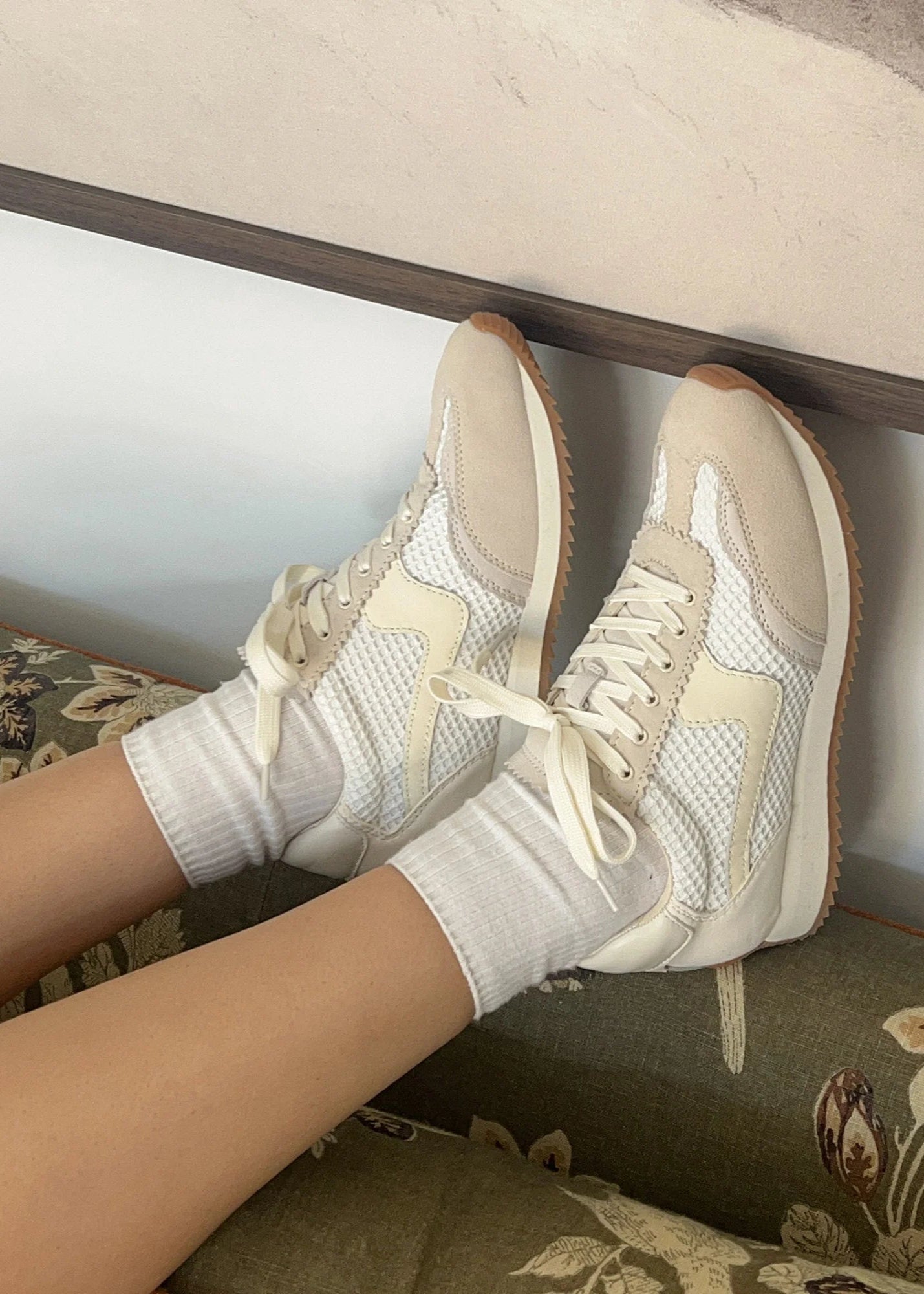 Dolce Vita White Woven Mesh Sneaker