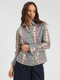 Vilagallo Geometric Circle Print Shirt