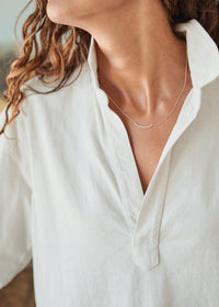 F&E Patrick Popover Henley Vintage White