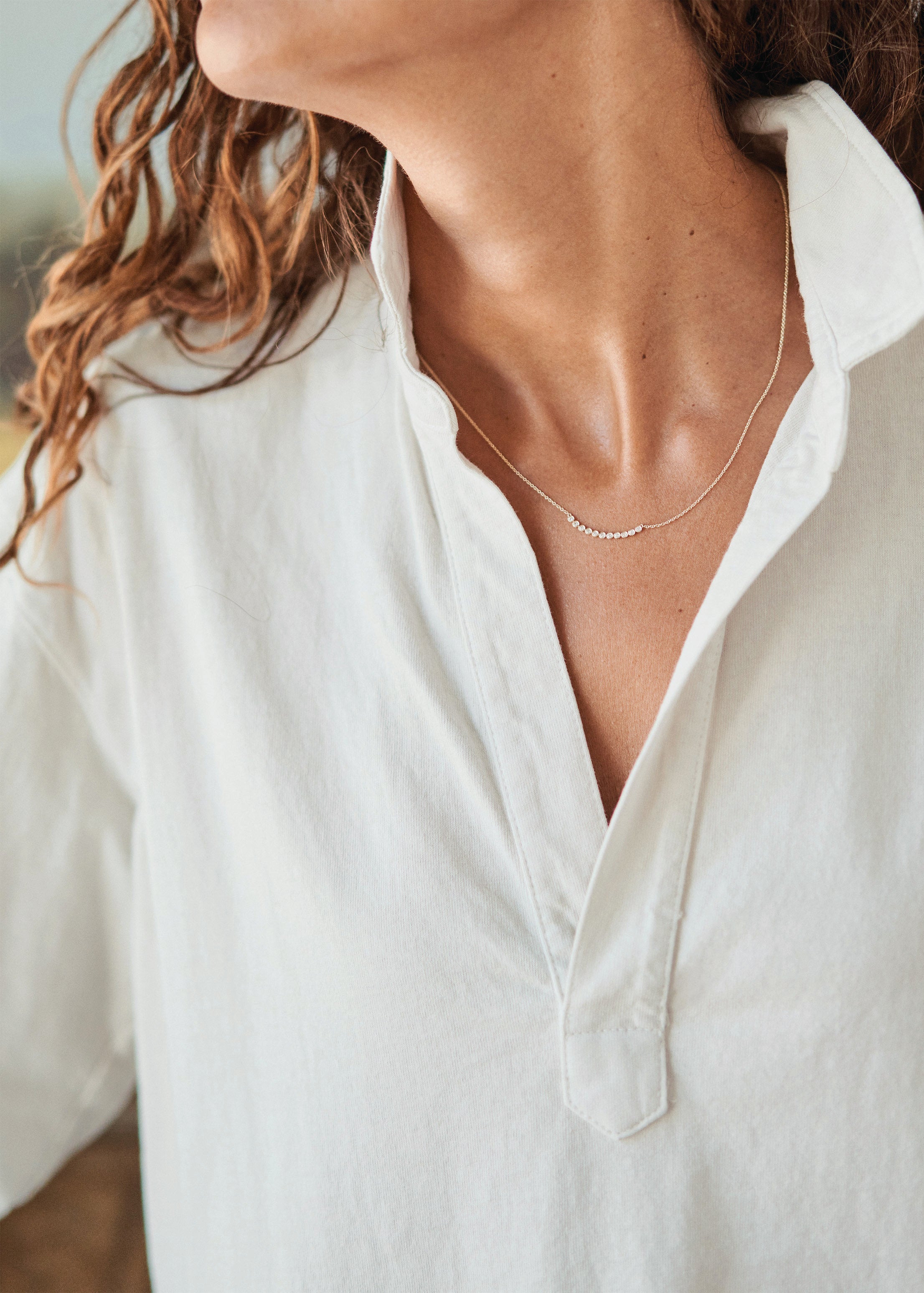 F&E Patrick Popover Henley Vintage White