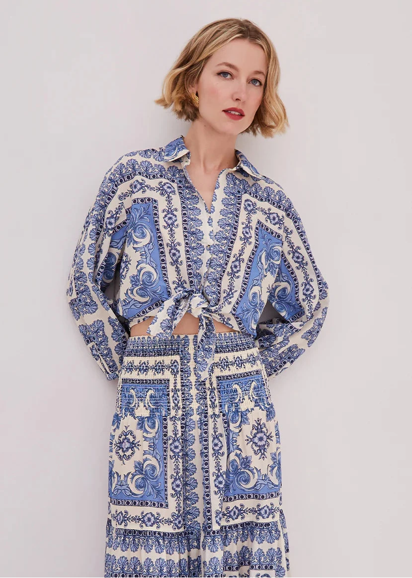 Cara Cara Rumson Top Hudson Scarf Sky