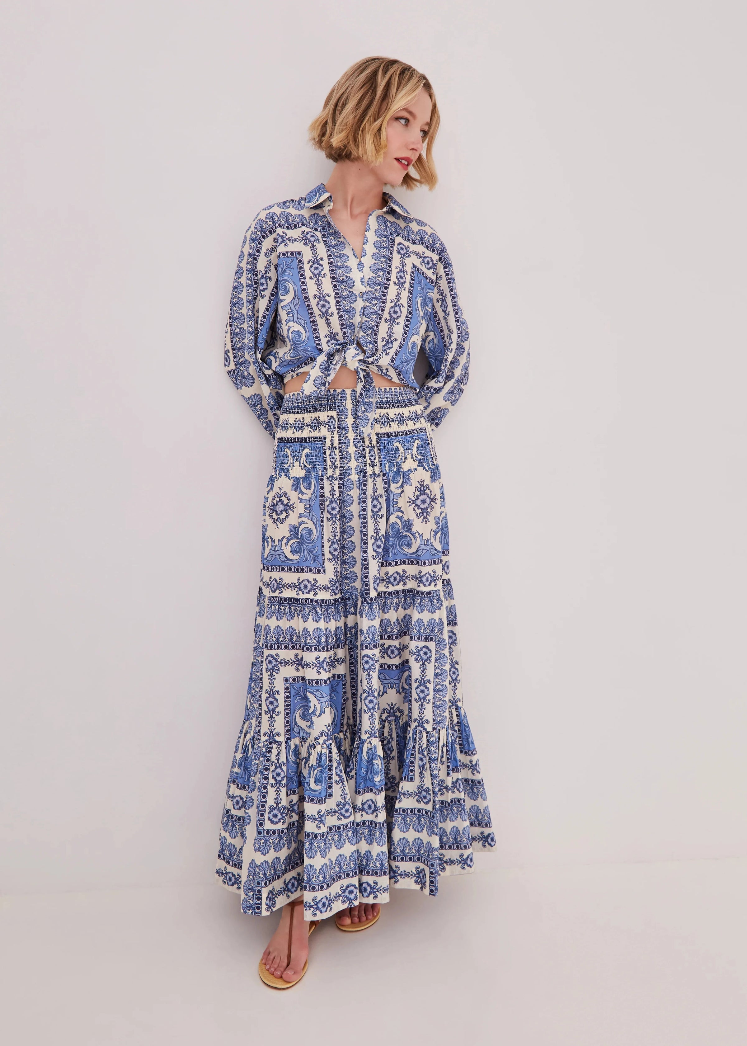 Cara Cara Emilia Skirt Hudson Scarf Sky