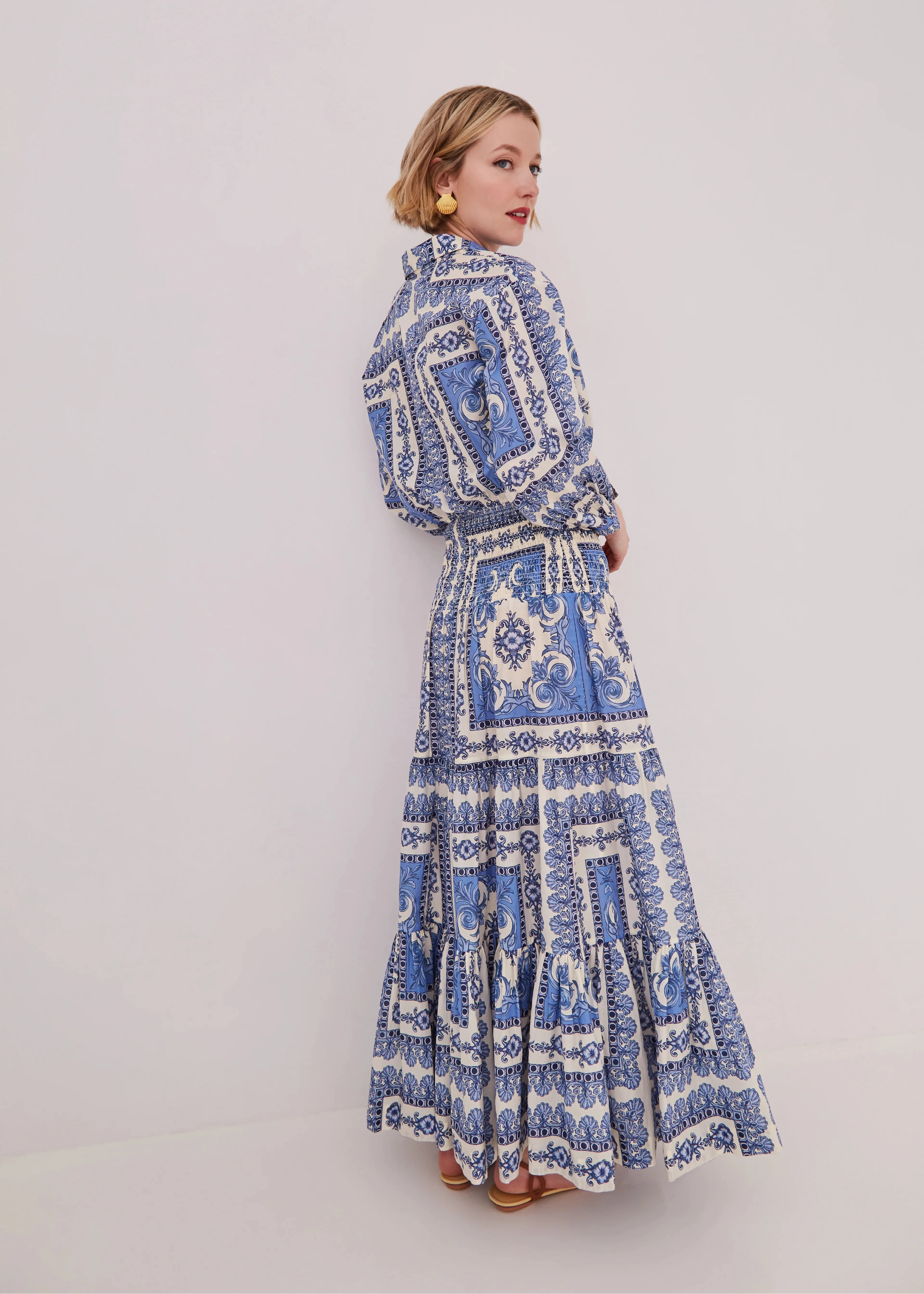 Cara Cara Emilia Skirt Hudson Scarf Sky