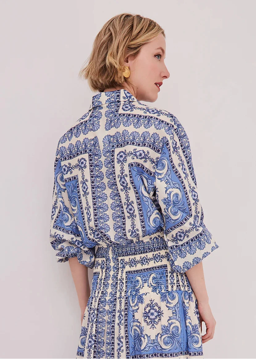 Cara Cara Rumson Top Hudson Scarf Sky