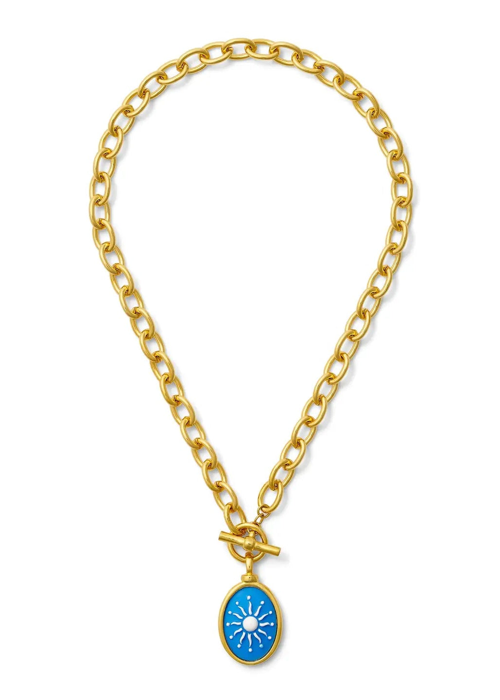 Sunburst Blue Cameo Pendant