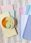 Seersucker Cloth Napkins, Set of Eight