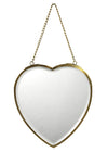 Heart Mirror on Chain, Brass