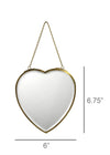 Heart Mirror on Chain, Brass