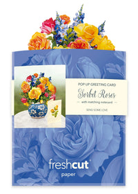 Mini Sorbet Roses Pop-Up Card