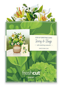 Mini Ivory & Sage Pop-Up Card