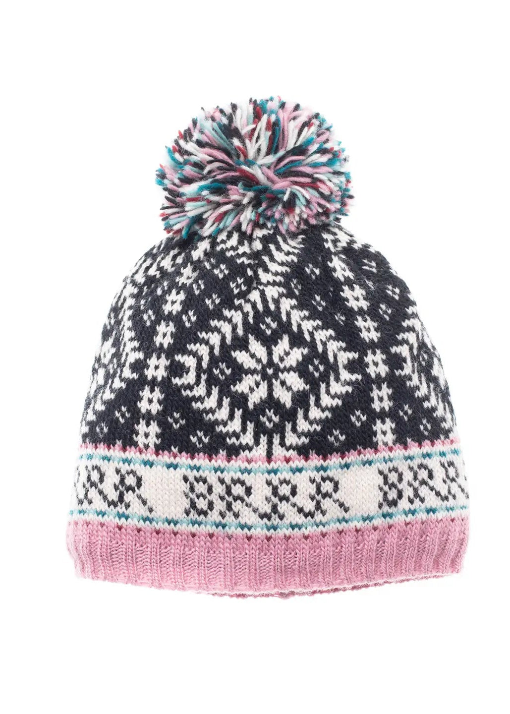 Novelty Nordic Hat Black/Pink