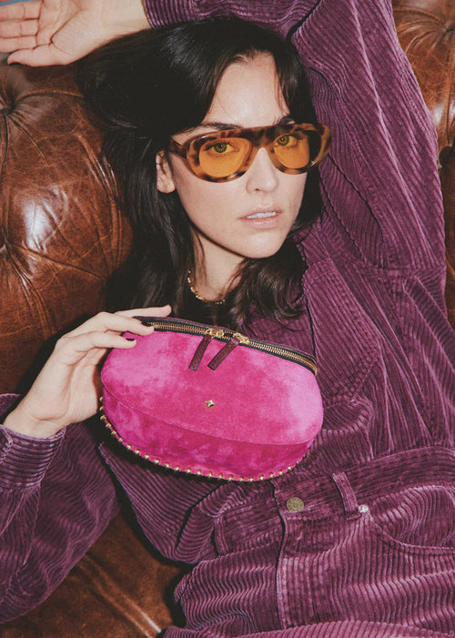 La Lili Rock Velours Fuschia/Bordeaux