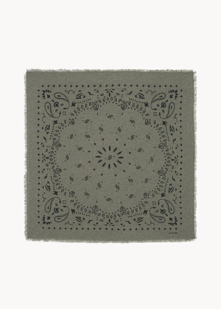 Kujten Hachiko Bandana Scarf Khaki