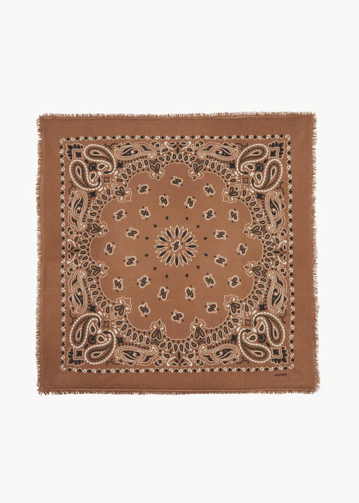 Kujten Hachiko Bandana Scarf Camelo Brown