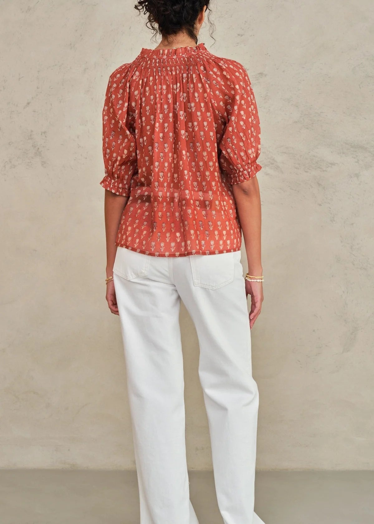 MABE Ari Short Sleeve Top Rust