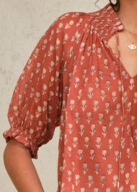 MABE Ari Short Sleeve Top Rust