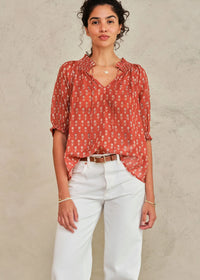 MABE Ari Short Sleeve Top Rust