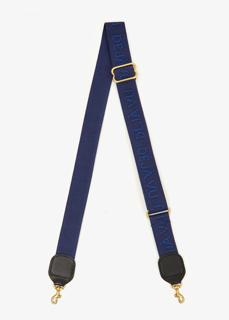 Clare V Adjustable Crossbody Strap Deja Vu Navy