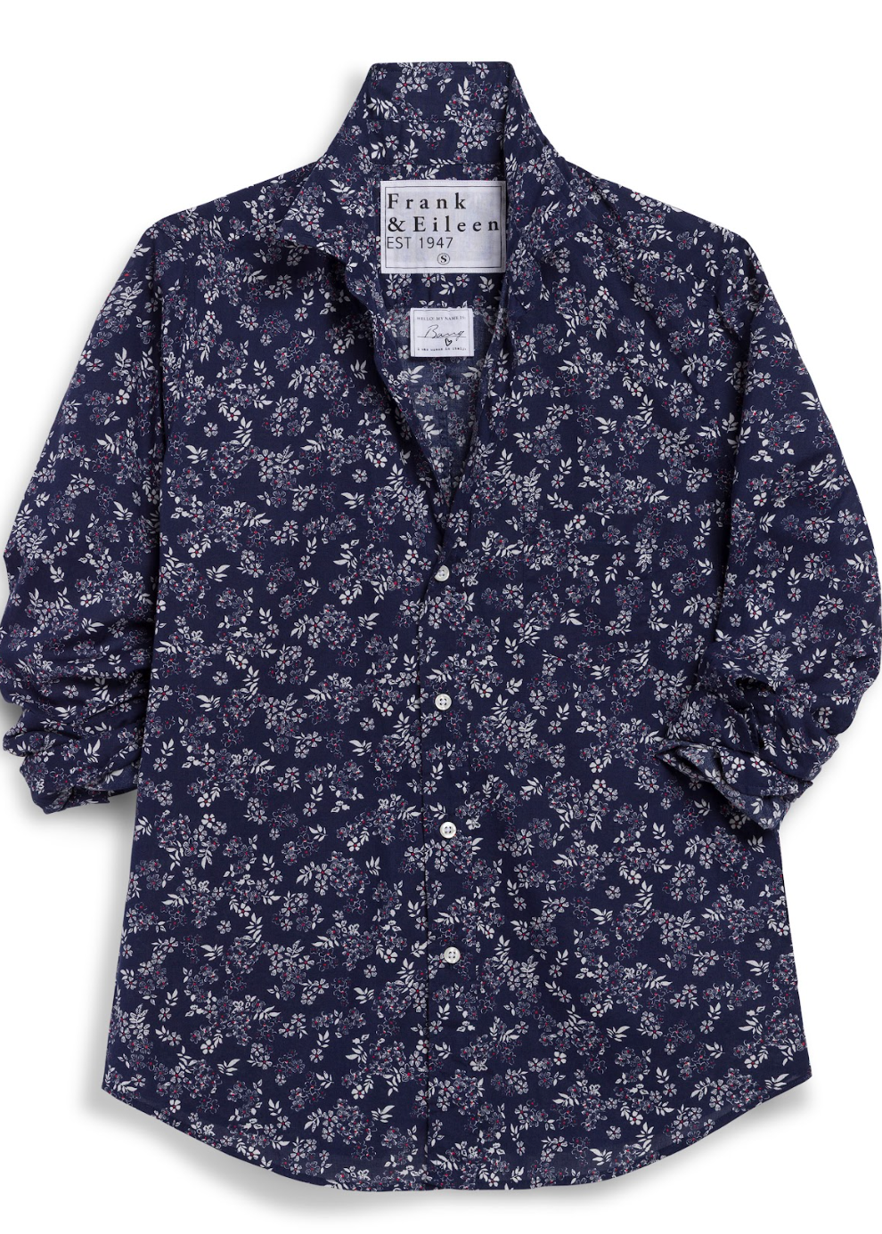 F&E Barry Red & Navy Flowers
