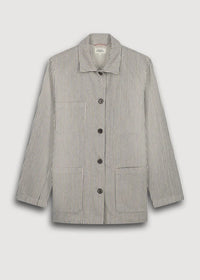 Hartford Verdi Jacket White & Blue Stripe