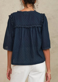 MABE Brea Frill Top Navy