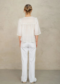 MABE Brea Frill Top Ivory