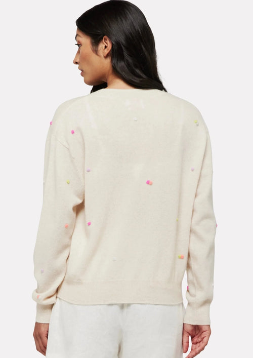 Brodie Millie Mini Pom V-Neck Sweater