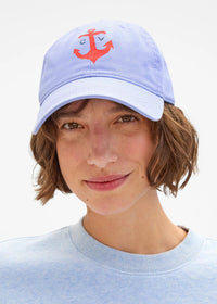 Clare V Lilac Anchor Baseball Hat